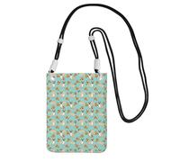 TTIGLHOH Pizza Party Petit sac à bandoulière pour téléphone portable avec bandoulière pour passeport smartphone portefeuille, Noir , Taille unique