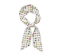 TTIGLHOH Présentation de divers légumes impression automne cheveux bandanas pour femmes cou léger satin soie foulard pour sac à main accessoires, Noir , Taille unique