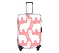 TTIGLHOH Protection contre les rayures pour le voyage Motif lama alpaga n'exclut pas la housse de valise qui empêche les bagages de se mélanger, blanc, S