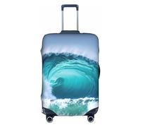 TTIGLHOH Protection contre les rayures pour le voyage Motif vagues de l'océan Ne comprend pas la housse de valise qui empêche les bagages de se mélanger, blanc, M