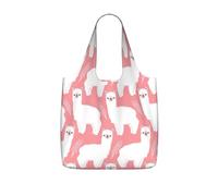 TTIGLHOH Sac de courses pliable et léger avec imprimé lama alpaga - Réutilisable - 25 l - Pour les courses, les voyages et les déplacements