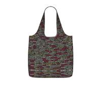 TTIGLHOH Sac fourre-tout pliable et léger avec code de programmation imprimé - 25 l - Pour les courses, les voyages et les déplacements