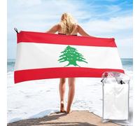 TTIGLHOH Serviette de bain imprimée drapeau du Liban - Séchage rapide - Douce - Grande taille - Pour plage, piscine, gym, camping, spa