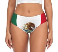 TTIGLHOH Slip confortable pour femme Motif drapeau du Mexique Sans couture Culotte invisible pour un usage quotidien Sous-vêtements doux et respirants, Noir , M