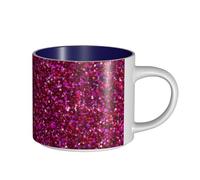TTIGLHOH Tasses en céramique de grande capacité avec motif à paillettes - Convient pour les cafés - Construction robuste - Fond antidérapant