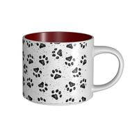 TTIGLHOH Tasses en céramique de grande capacité avec motif pattes de chien - Convient pour les cafés - Construction robuste - Fond antidérapant