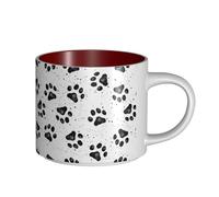 TTIGLHOH Tasses en céramique de grande capacité avec motif pattes de chien - Convient pour les cafés - Construction robuste - Fond antidérapant
