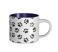 TTIGLHOH Tasses en céramique de grande capacité avec motif pattes de chien - Convient pour les cafés - Construction robuste - Fond antidérapant