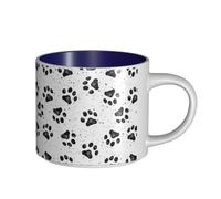 TTIGLHOH Tasses en céramique de grande capacité avec motif pattes de chien - Convient pour les cafés - Construction robuste - Fond antidérapant