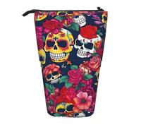 TTIGLHOH Trousse à crayons télescopique pour filles et garçons, grande capacité pour l'école, Noir , Taille unique, Organiseur de sac