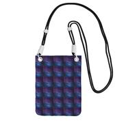 TTIGLHOH Univers avec étoiles et galaxie Impression interstellaire Petit sac à bandoulière pour téléphone portable avec bandoulière pour passeport smartphone portefeuille, Noir , Taille unique