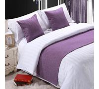 TTiiLoe Chemins de lit doux violets sans décoloration, couvre-lit de couleur unie pour décoration de la maison, écharpes de lit, mode, serviette de bout de lit, moderne, tapis de bout de lit pour