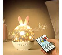 TTiiLoe Lampe de Nuit à Projection rêve for Chambre d'enfant, veilleuse projecteur avec télécommande, lumières Lune d'étoiles Les Cadeaux d'anniversaire Filles garçons (Color : Rabbit)