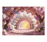 Ttincceer 2.7x1.8m Printemps Fleur Fond Conte de fées forêt Rose Floral en Floraison Fille Anniversaire Mariage Photographie arrière-Plans mariale Douche fête décoration bannière Portrait Photo Prop