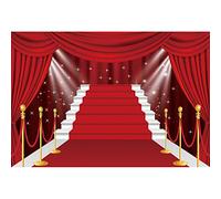 Ttincceer 300x250cm Tapis Rouge Podium Toile de Fond Superstar VIP invité Important recevant Un Prix Photographie Fond Rouge étapes Rideau Fond Accessoires pour Accessoire de Tournage de Film