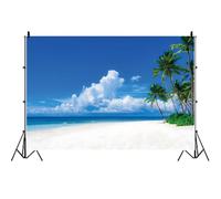 Ttincceer 3x2m été Plage Toile de Fond Bleu océan Eau de mer cocotier Anniversaire Photographie Fond Hommes Femmes Bord de mer fête de Mariage décoration Fournitures Studio Prop Vinyle
