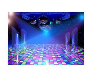 Ttincceer 3x2m Toile de Fond pour fête Disco Vintage des années 70,80,90,Boule Disco scène boîte de Nuit, Musique néon, Anniversaire,Toile de Fond Let's Glow Crazy,Accessoires de Studio