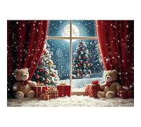 Ttincceer Fond Photo Noël 2.2x1.5m Motif Sapin de Noël Luxueux, idéal pour Les Photos d'enfants et d'adultes, Les fêtes d'hiver, Le Nouvel an et Les fêtes de Famille