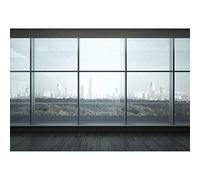 Ttincceer Toile de Fond fenêtre française 1.5x1.2m immeuble de Bureaux Moderne Chambre Vide Fond Affaires Gratte-Ciel Paysage Urbain Photographie Toile de Fond Adulte Portrait Photo Accessoires