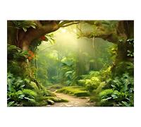 Ttincceer Toile de Fond forêts enchantées 6x3m forêts Magiques Arbres Anciens Herbe Photographie Fond Conte de fées Jungle Aventure Photographie Toile de Fond Studio Portrait Accessoires Photo