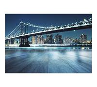 Ttincceer Toile de Fond Golden gate Bridge 6x3m New York, Brooklyn Bridge, Photographie, Gratte-Ciel Nocturne, Studio, Portrait, Accessoires de Prise de Vue