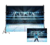 Ttincceer Toile de Fond Hockey sur Glace Sport 2,2x1,5m Stade Sport Match Baby Shower Photographie Fond Photos Nouveau-né garçon Enfants photomaton Prise de Vue Studio Photographique Accessoires