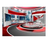 Ttincceer Toile de Fond Nouvelles Diffusion pour la Photographie 3x2m dernières Nouvelles Studio Nouvelles-télévision Fond TV hôte Diffuse Salle de Travail Photographie Toile de Fond