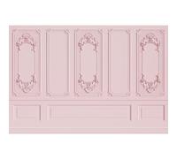 Ttincceer Toile de Fond Rose Palais Mur 3x2.5m Style rétro, Rose Clair, pour pièce Vide, pour Photographie, Style château européen Classique, bannière pour Photo d'anniversaire de Fille