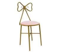 TTISJHK Chaise papillon rose avec dossier, élégante coiffeuse et chaise rembourrée en velours avec cadre en métal robuste, capacité de charge de 100 kg, pour chambre à coucher, salon et salon