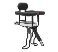 TTISJHK Siège de vélo avant pour enfant - Siège de vélo réglable avec garde-corps de sécurité et pédales - Amovible - Pour enfants de 1 à 5 ans - Cadre en acier robuste - Rembourrage en éponge