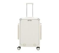 TTISJHK Valise à roulettes avec compartiment pour ordinateur portable, cadre en aluminium, valise de voyage avec roulettes, ports USB et type C, roulettes silencieuses à 360°, construction résistante