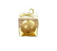 Ttiy Bougies de Noël parfumées créatives de Noël faites à la main, bougies d'aromathérapie, bougies de Noël, cadeau de Noël, décoration de Noël, bougies pour décoration de Noël (boule dorée)