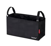 Ttiy Organiseur de poussette étanche en polyester avec sangle de suspension pour berceau, voiture, jogging - Noir