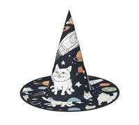 Ttkjshmgc Diadème gothique réglable avec tissu lavable en machine Motif chat astronaute