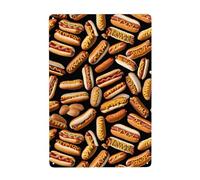 Ttkjshmgc Fun Food Hot Dogs - Plaque décorative en étain 20,3 x 30,5 cm - Décoration murale vintage en métal pour la maison, bar, garage - Design rustique avec trous pré-percés.