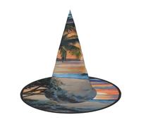Ttkjshmgc Hamac de plage en noix de coco - Imprimé couronne de festival - Coiffe compacte pour Halloween et Larp, diadème gothique réglable avec tissu lavable en machine