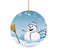 Ttkjshmgc Joyeux Noël et neige - Pendentifs ronds en aluminium imprimés en vrac ornements de Noël personnalisés en aluminium pour bricolage étiquettes décoratives multi-tailles pour événements