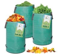 TTL GARDEN 3 sacs de jardin de 120 l - autoportants - 4 poignées - 150 g/m² - Extra stables