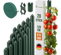 TTL GARDEN Lot de 20 tiges de treillis - 120 cm x 16 mm de diamètre - Vert