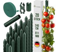 TTL GARDEN Lot de 20 tiges de treillis - 240 cm x 11 mm de diamètre - Vert