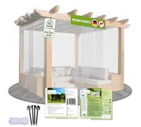 TTL GARDEN Moustiquaire Deluxe XXL - 500 x 300 x 250 cm - Blanc - Maille fine de 0,07 mm de large - 3 entrées - Résistante aux UV et respirante - Protection contre les insectes