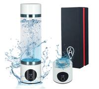 TTLIFE 6000PPB Bouteille d'eau hydrogène, générateur d'eau hydrogène 350ml, utilisant les technologies SPE et PEM, 1600MAH
