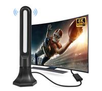 TTLIFE Antenne TV Interieur HD Puissante, Antennes HDTV Numérique avec Amplificateur Signal, Portée Longue 250 Miles Rotation 360°