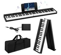 TTLIFE Clavier de Piano 88 touches, électronique Piano multifonctionnel Clavier électronique 128 tons pliable à 180° Pliant