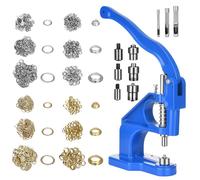 TTLIFE Kit d'outils de perforation pour machine à œillets à presse manuelle robuste, avec 3 matrices et 3000 œillets