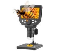 TTLIFE Microscope Numérique 4,3 Pouces écran HD 1080P, 10-1000x Zoom, 8 LED Lumière et 2600mAh Batterie Rechargeable