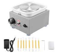 TTLIFE Roue de Poterie Électrique 2000RPM, avec Bassin en ABS Amovible et Plateau Tournant de 6,5/10 cm Machine à Tour Outil