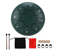TTLIFE Steel Tongue Drum, 6 Pouces 8 Tons Handpan Drum,Tambours C-Key Handpan Drums Percussion Instrument Tambours à main en acier