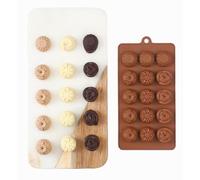 TTOA Moule à chocolat en silicone avec 15 cavités en forme de rose et de tournesols pour décoration de gâteaux