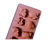TTOA - Moule à chocolat en silicone en forme de cube de glace en forme de train, d'avion, de voiture